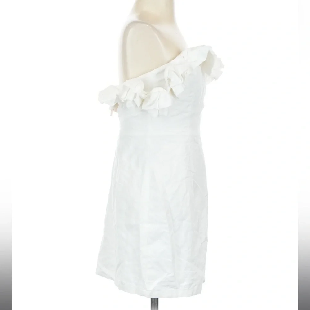Superdown Emery Off The Shoulder Dress White/Cream Ruffle XS NEW - Picture 5 of 9